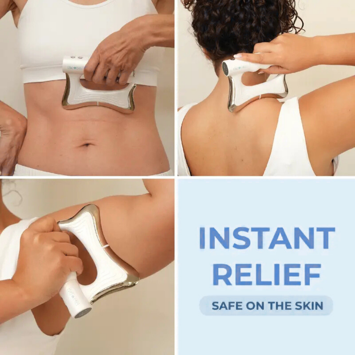 Softens Tight Fascia With EMS and Heat for Visible Firming